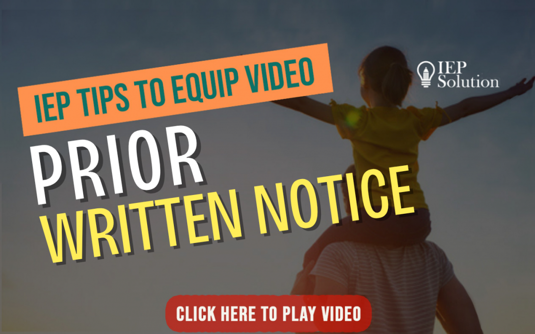 Tips to Equip: Prior Written Notice